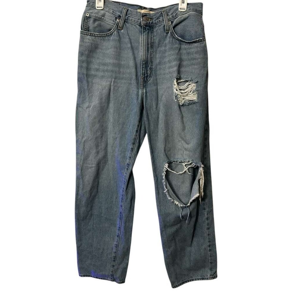 Levi's '94 Baggy Jeans Distressed Women Size 30 x 31 Loose Light Wash